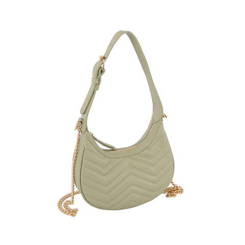 Chain Accented Petite Shoulder Bag