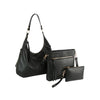 3 Piece Hobo Crossbody Wristlet