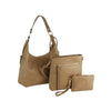 3 Piece Hobo Crossbody Wristlet