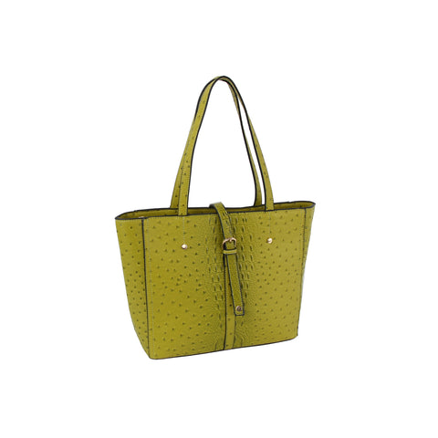 Embossed Three Piece Tote Handbag Set