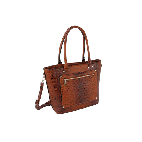 Croc Embossed 3 in 1 Tote Handbag Set