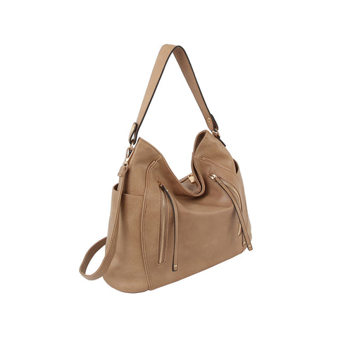 Front Pocket Classic Hobo Handbag