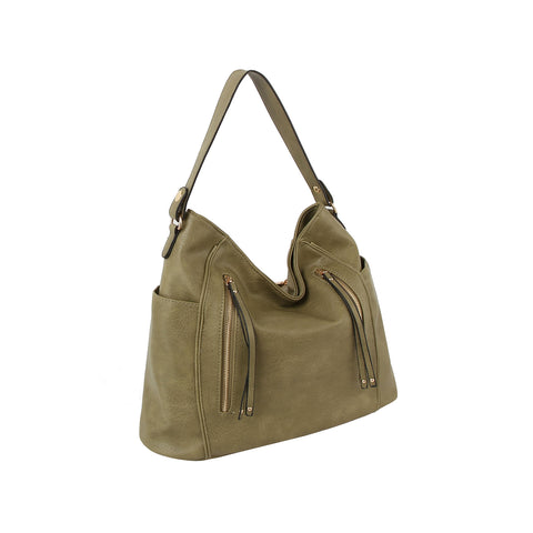 Front Pocket Classic Hobo Handbag