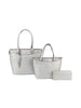 Stunning Three Piece Embossed Tote Handbag Set
