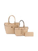 Classic Tote Handbag Three-Piece Set