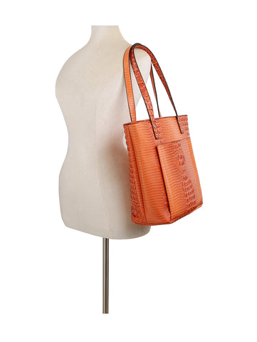 Embossed Stunning 3-Piece Tall Tote Handbag Set