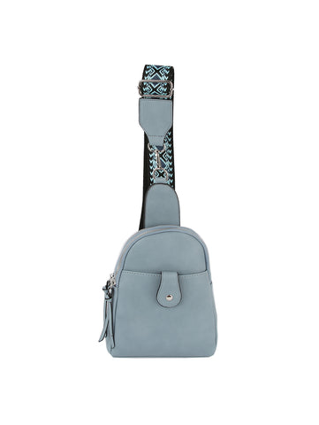 Guitar Strap Accented Front Crossbody Sling