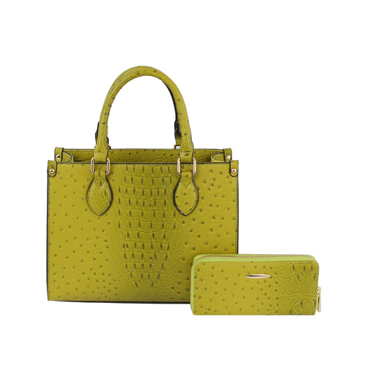 Croc Embossed Classic Tote Set