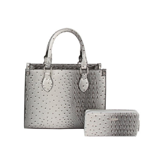 Croc Embossed Classic Tote Set