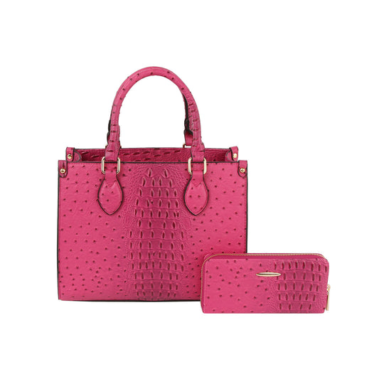 Croc Embossed Classic Tote Set