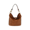 Whipstitch Ring Accented Hobo Bag