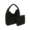 Contemporary Woven Hobo Handbag Set