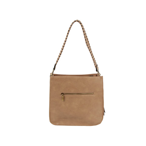 Whipstitch Accented  Hobo Handbag