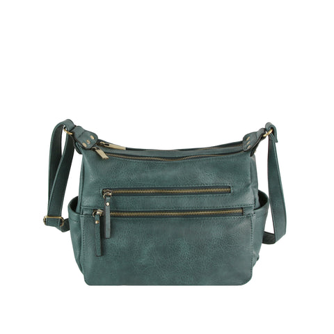 Triple-Zip Organizer Crossbody