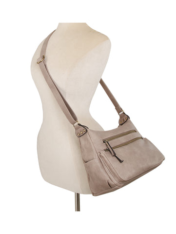 Triple-Zip Organizer Crossbody