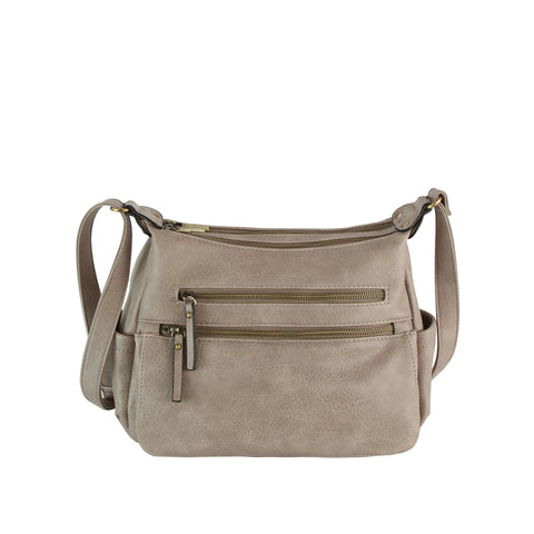 Triple-Zip Organizer Crossbody