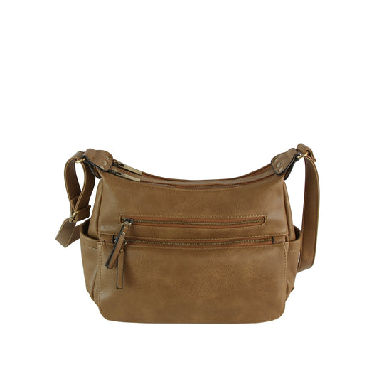 Triple-Zip Organizer Crossbody