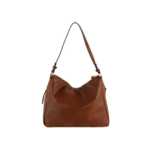 Zipper Accent Soft Hobo