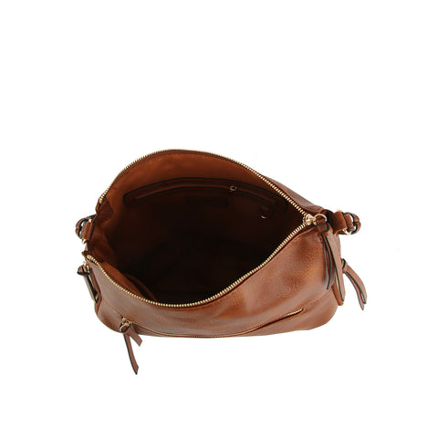 Zipper Accent Soft Hobo