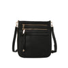 Front Zip Organizer Crossbody Bag