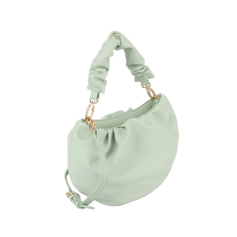 Gathered Handle Shoulder Bag