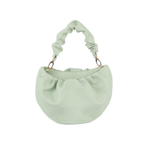 Gathered Handle Shoulder Bag