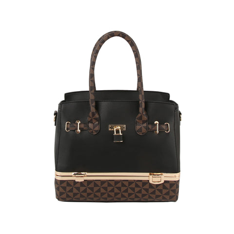 Signature Print Classic Lock Tote