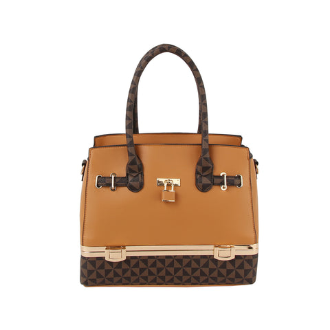 Signature Print Classic Lock Tote