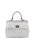 Signature Embossed Print Tote Handbag