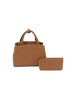 Two Piece Classic Signature Embossed Petite Hand Tote