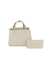 Two Piece Classic Signature Embossed Petite Hand Tote