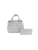 Two Piece Classic Signature Embossed Petite Hand Tote