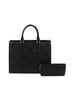 Embossed Signature Print Tote Handbag Set