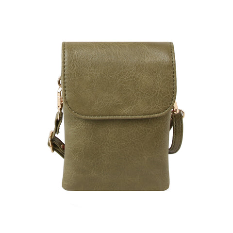 Front Zip Pocket Mini Crossbody Bag