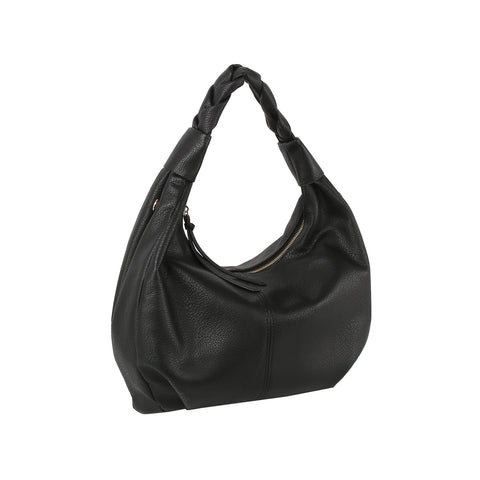 Braided Handle Classic Hobo Handbag