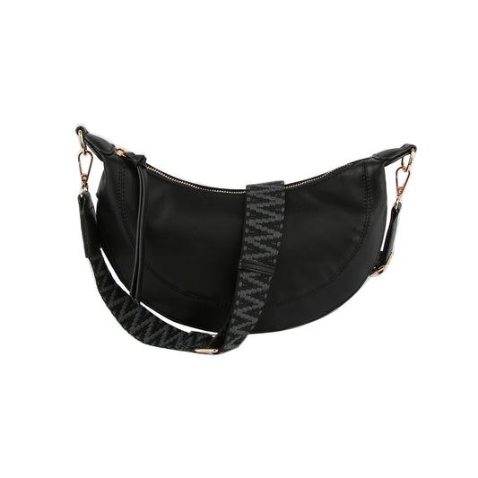 Guitar Strap Accented Crossbody Bag