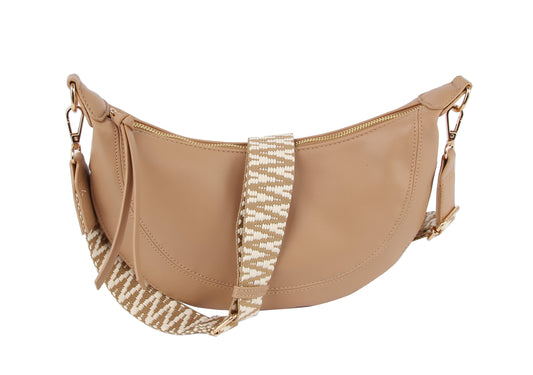 Guitar Strap Accented Crossbody Bag