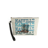 Charming Variety Western Print Burlap Wristlet Clutch