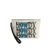 Charming Variety Western Print Burlap Wristlet Clutch