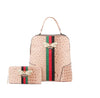 Rhinestone Bee Embossed Fashion Backpack Set