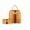 Rhinestone Bee Embossed Fashion Backpack Set