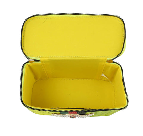 Rhinestone Bee Embossed Shoulder Bag