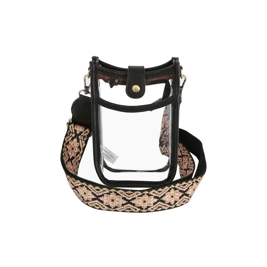 Guitar Strap Clear Petite Crossbody Bag