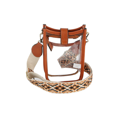 Guitar Strap Clear Petite Crossbody Bag