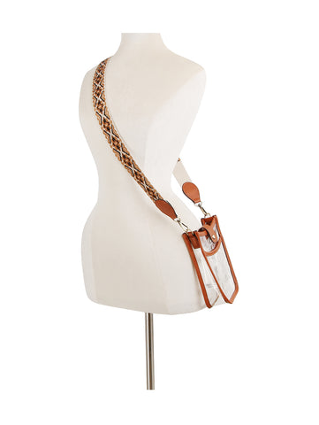 Guitar Strap Clear Petite Crossbody Bag