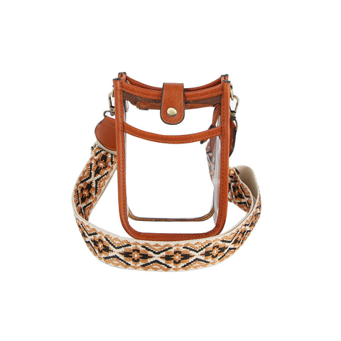 Guitar Strap Clear Petite Crossbody Bag