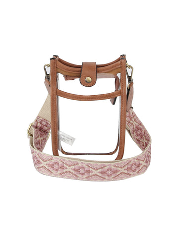 Guitar Strap Clear Petite Crossbody Bag