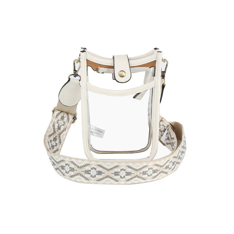 Guitar Strap Clear Petite Crossbody Bag