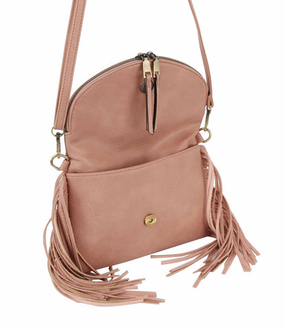 Fringe Front Flap Shoulder Bag