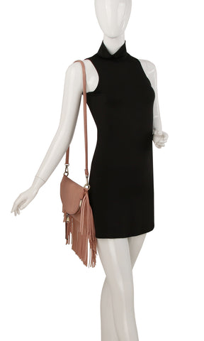Fringe Front Flap Shoulder Bag